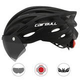 Cairbull Ultralight Cycling Helmet With Removable Visor Goggles Bike Taillight Intergrally-molded Mountain Road MTB Helmets 230g