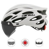 Cairbull Ultralight Cycling Helmet With Removable Visor Goggles Bike Taillight Intergrally-molded Mountain Road MTB Helmets 230g